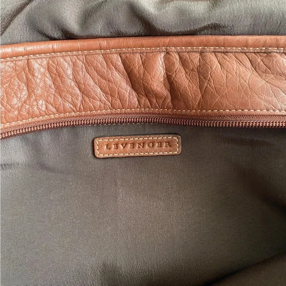 Levenger Leather Bag Messenger Brown